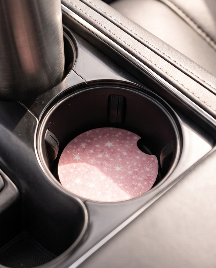 Pink Star Car Coasters ✨🌟🚗