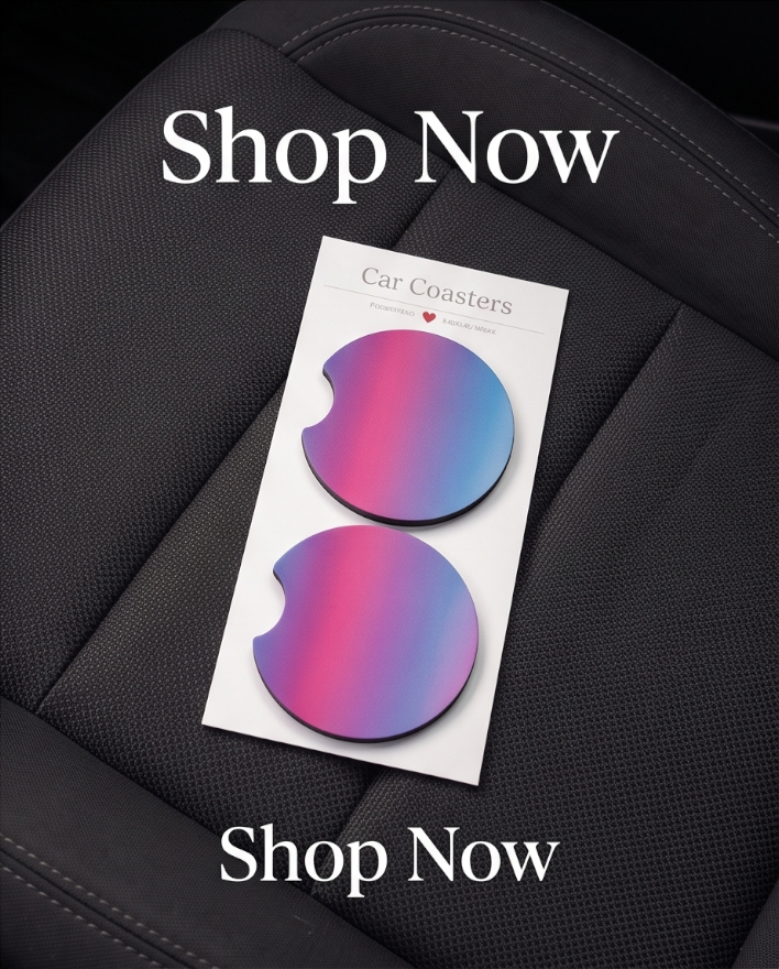 Pastel Ombré Car Coasters ✨💗💜💙