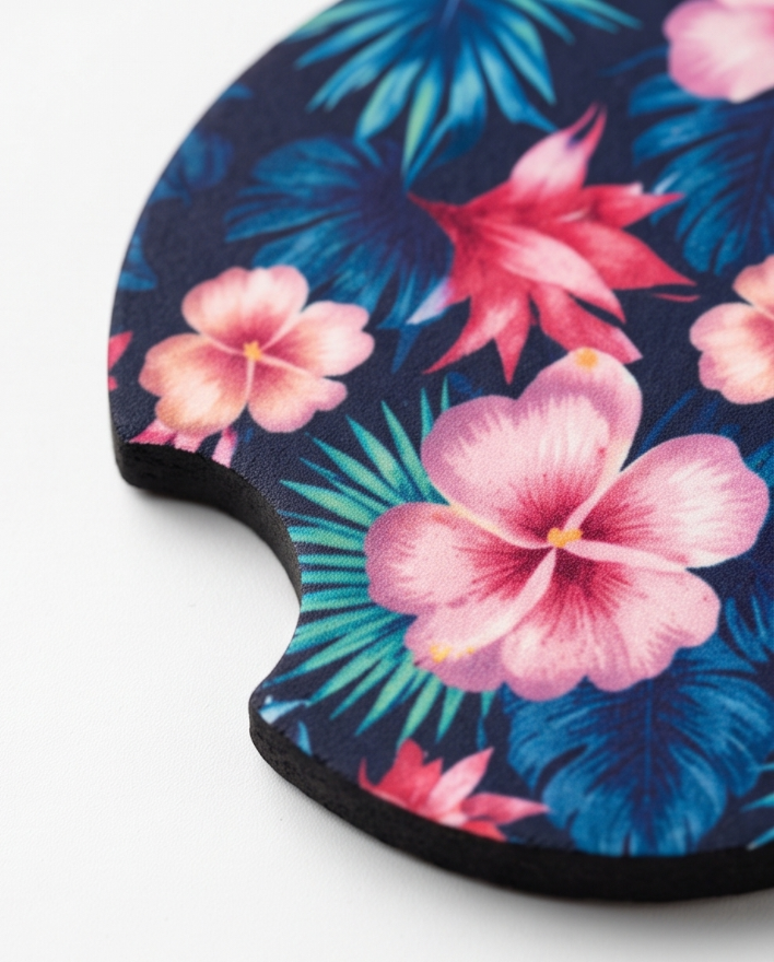 Tropical Hibiscus Car Coasters ✨🌴🚗