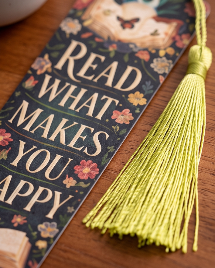 “Read What Makes You Happy” Bookmark 🌼📚