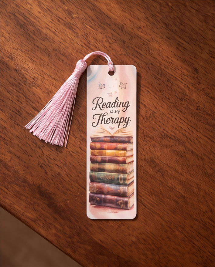 Reading is Therapy Book Marker