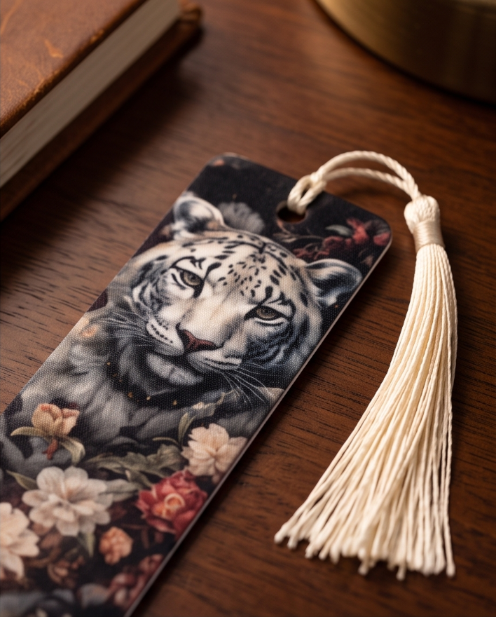 White Tiger Garden Majesty Bookmark ✨🌺📚