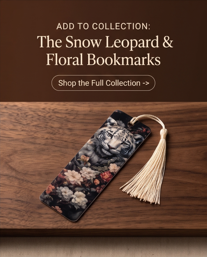 White Tiger Garden Majesty Bookmark ✨🌺📚