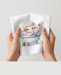Baby Lamb Bubble Bath Washcloth – Soft, Handmade & Perfect for Little Ones