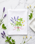 Lavender • Mint • Chamomile Botanical Washcloth – Handmade Floral Spa Cloth