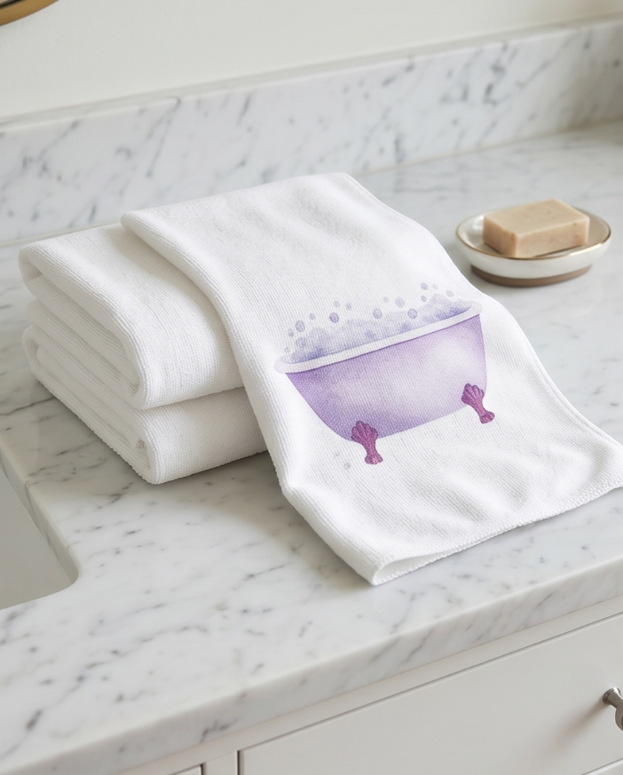 Lavender Bubble Bath Washcloth – Relaxing Spa‑Inspired Handmade Cloth