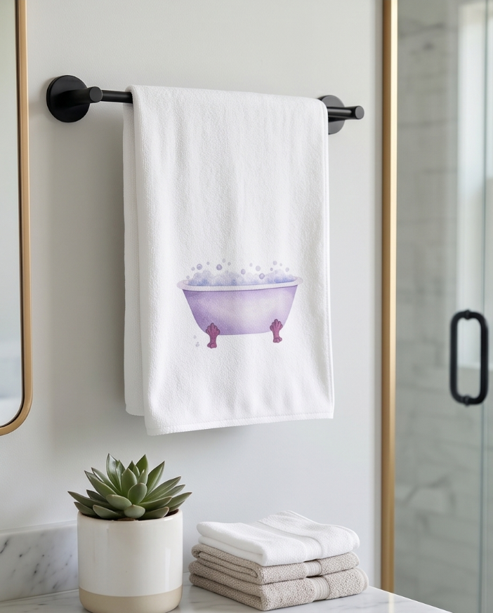 Lavender Bubble Bath Washcloth – Relaxing Spa‑Inspired Handmade Cloth