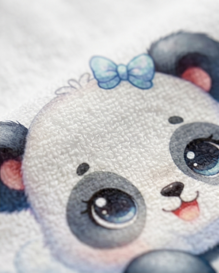 Baby Panda Bubble Bath Washcloth – Soft, Handmade & Perfect for Little Ones