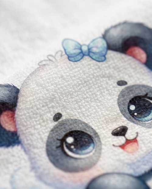 Baby Panda Bubble Bath Washcloth – Soft, Handmade & Perfect for Little Ones