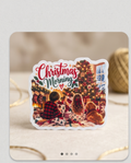 Christmas Morning Sticker | 3 Inch Laminated Holiday Sticker | Kids and Dog Christmas Tree Decal | Cozy Christmas Gift | Stocking Stuffer