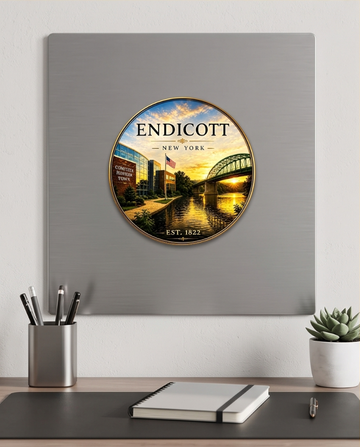 Endicott New York 3-Inch Magnet – Computer Pioneer Town