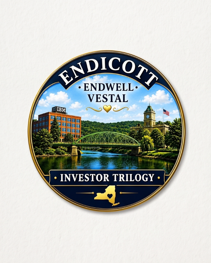 Endicott Investor Trilogy 3-Inch Magnet – Endwell • Vestal • New York
