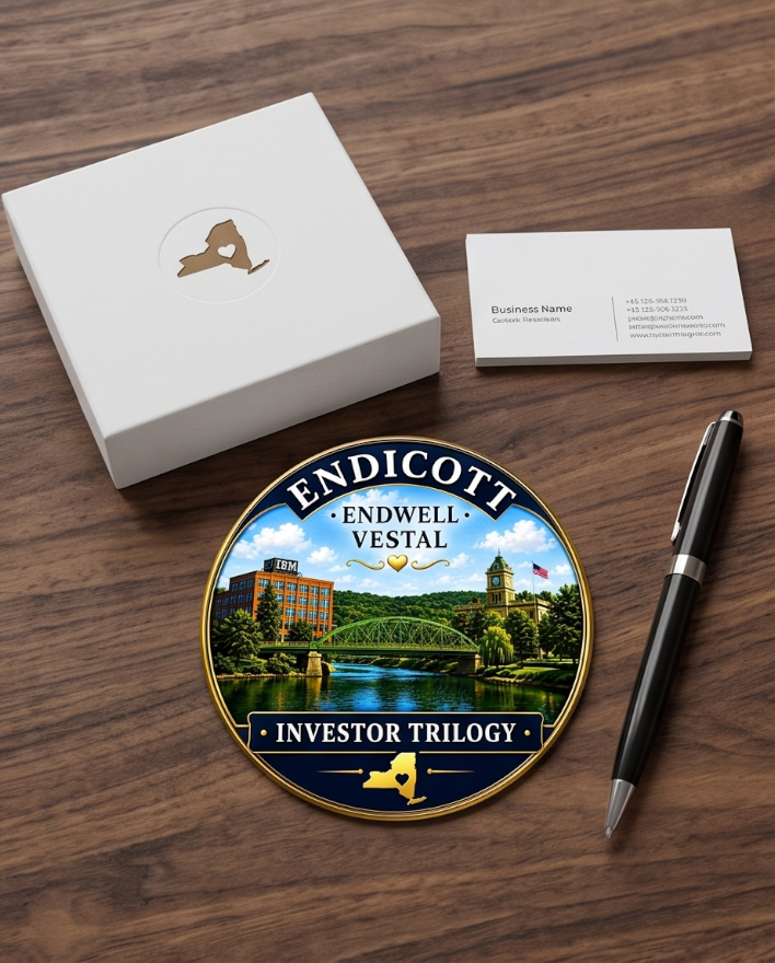 Endicott Investor Trilogy 3-Inch Magnet – Endwell • Vestal • New York