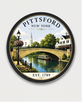 Pittsford New York 3-Inch Magnet – Historic Canal Bridge Scene