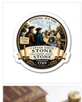 Pittsford New York 3-Inch Sticker – Captain Simon & Lieutenant Israel Stone Founders Design