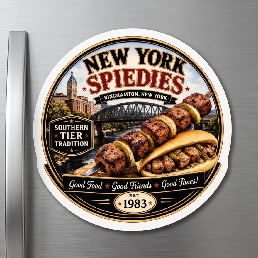 New York Spiedies 3-Inch Sticker – Binghamton Southern Tier Tradition