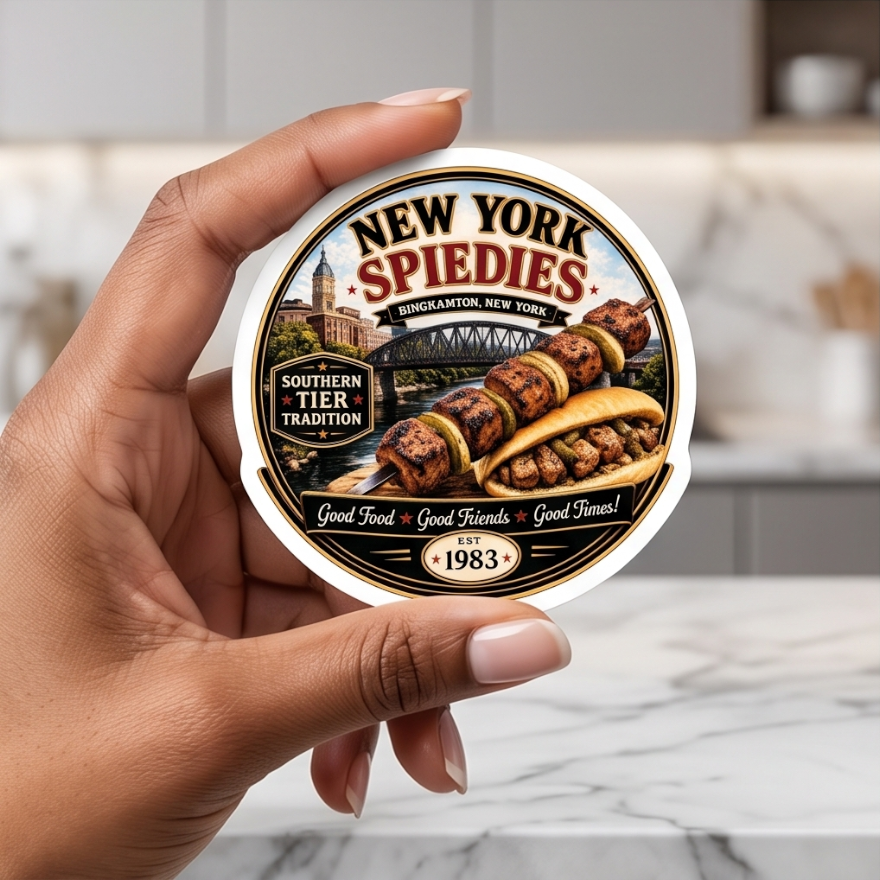 New York Spiedies 3-Inch Sticker – Binghamton Southern Tier Tradition