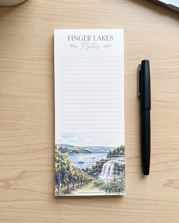 Finger Lakes Notes Notepad – 7 1/2" x 3 1/4", 50 Pages
