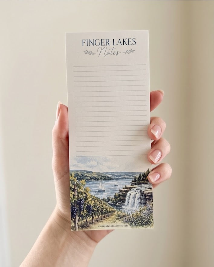 Finger Lakes Notes Notepad – 7 1/2" x 3 1/4", 50 Pages