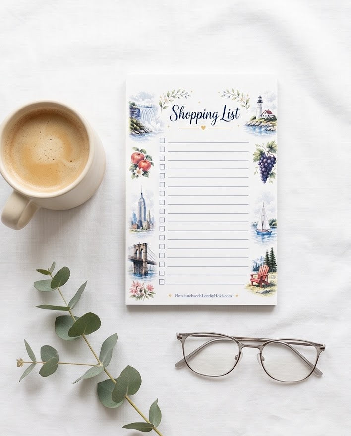 New York Landmarks Shopping List Notepad – 5 1/2" x 8 1/4"