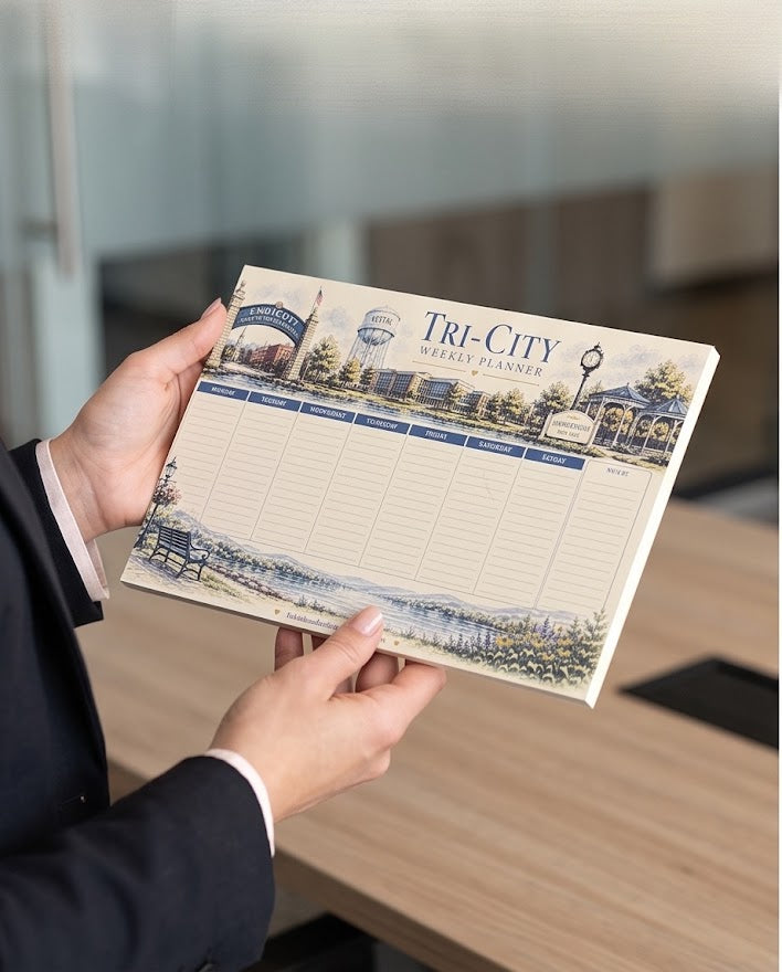 Tri-City Weekly Planner Pad – 10.5" x 7" Desk Organizer, 50 Pages
