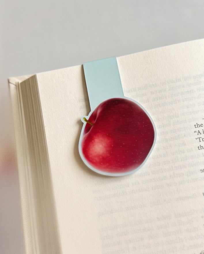 Red Apple Magnetic Bookmark – Teacher & Book Lover Page Marker