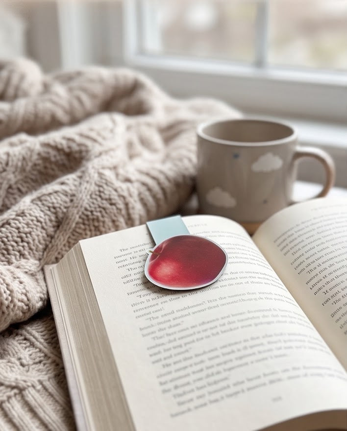 Red Apple Magnetic Bookmark – Teacher & Book Lover Page Marker