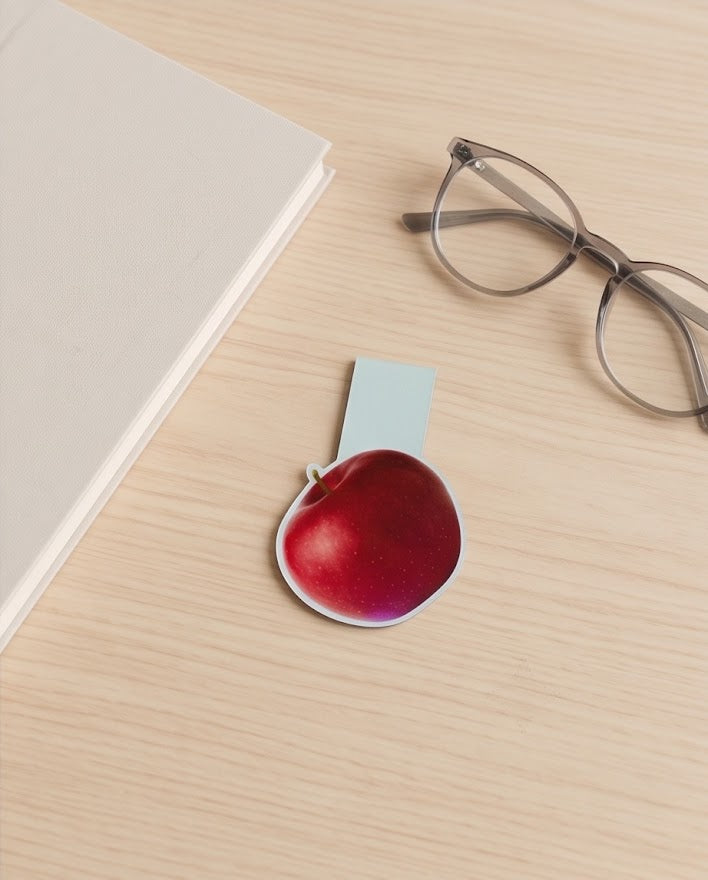 Red Apple Magnetic Bookmark – Teacher & Book Lover Page Marker