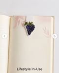 Grape Cluster Magnetic Bookmark – Lifestyle Book & Bible Page Marker