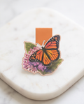 Monarch Butterfly Magnetic Bookmark – Floral Nature Lover Page Marker