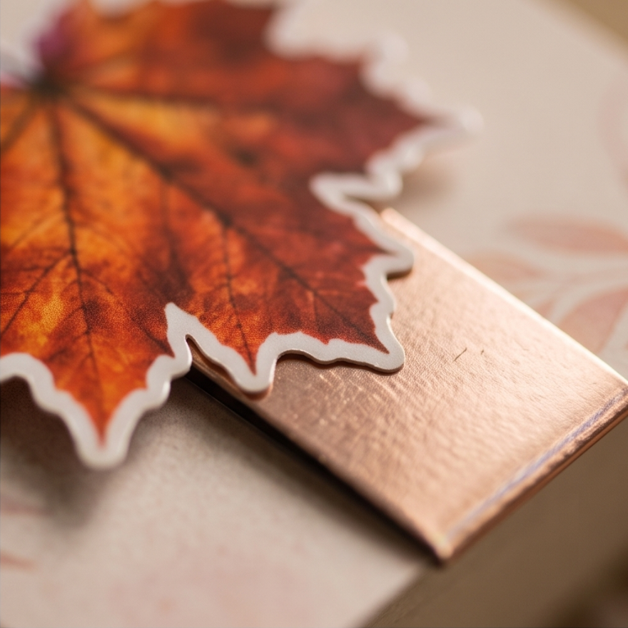Autumn Maple Leaf Magnetic Bookmark – Cozy Fall Reading Page Marker