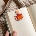 Autumn Maple Leaf Magnetic Bookmark – Cozy Fall Reading Page Marker