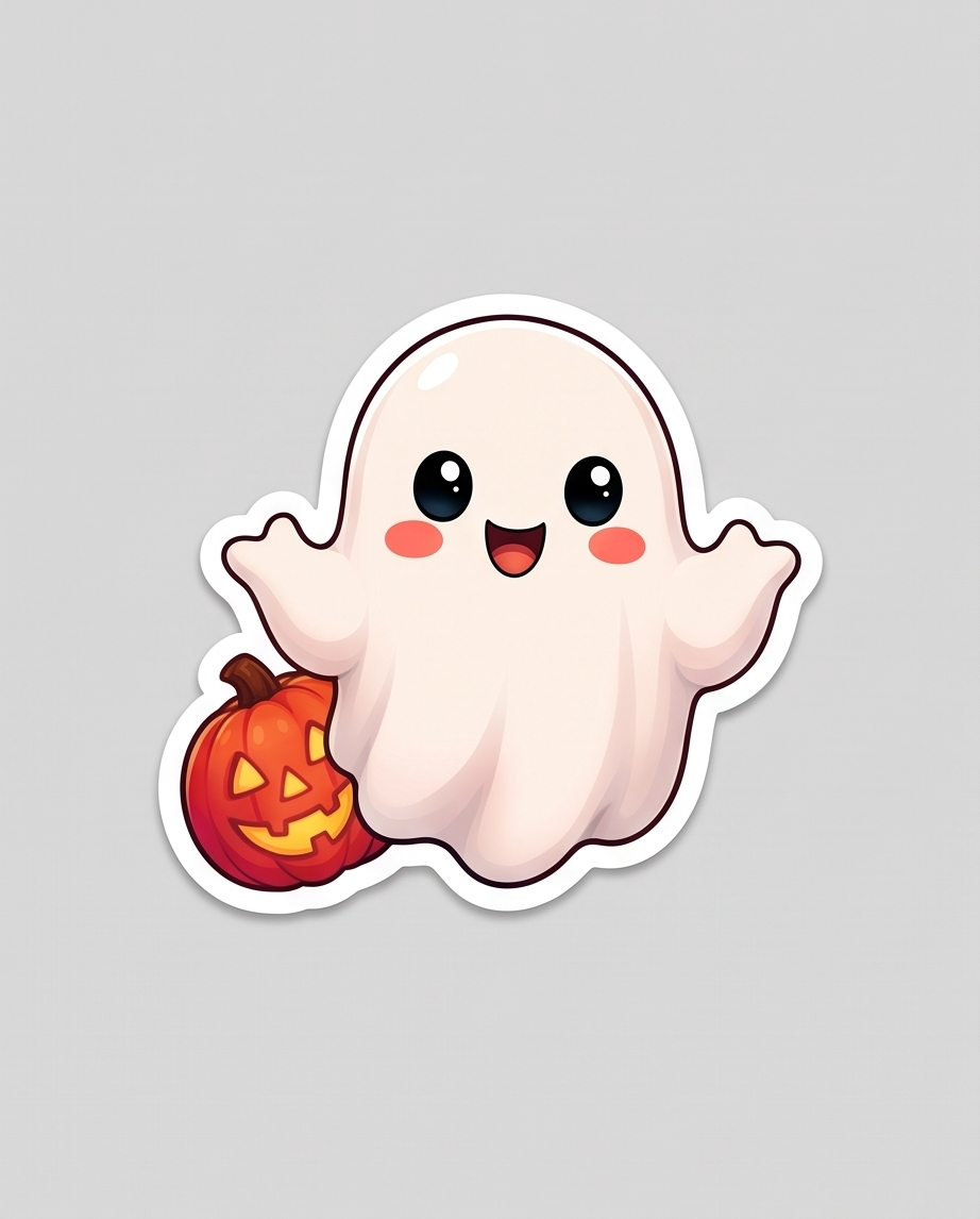 Boo-tiful Ghost Sticker