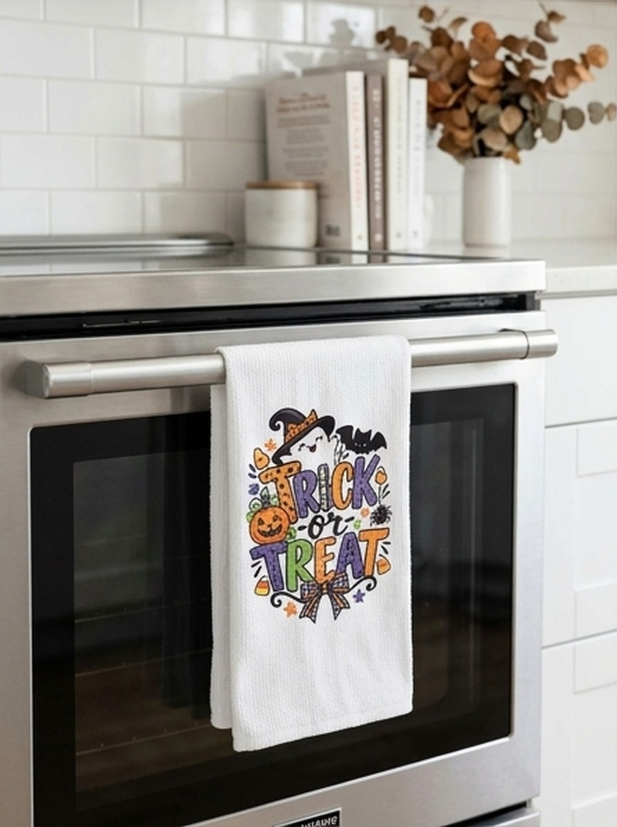 Little Boo Trick or Treat Kitchen Towel
