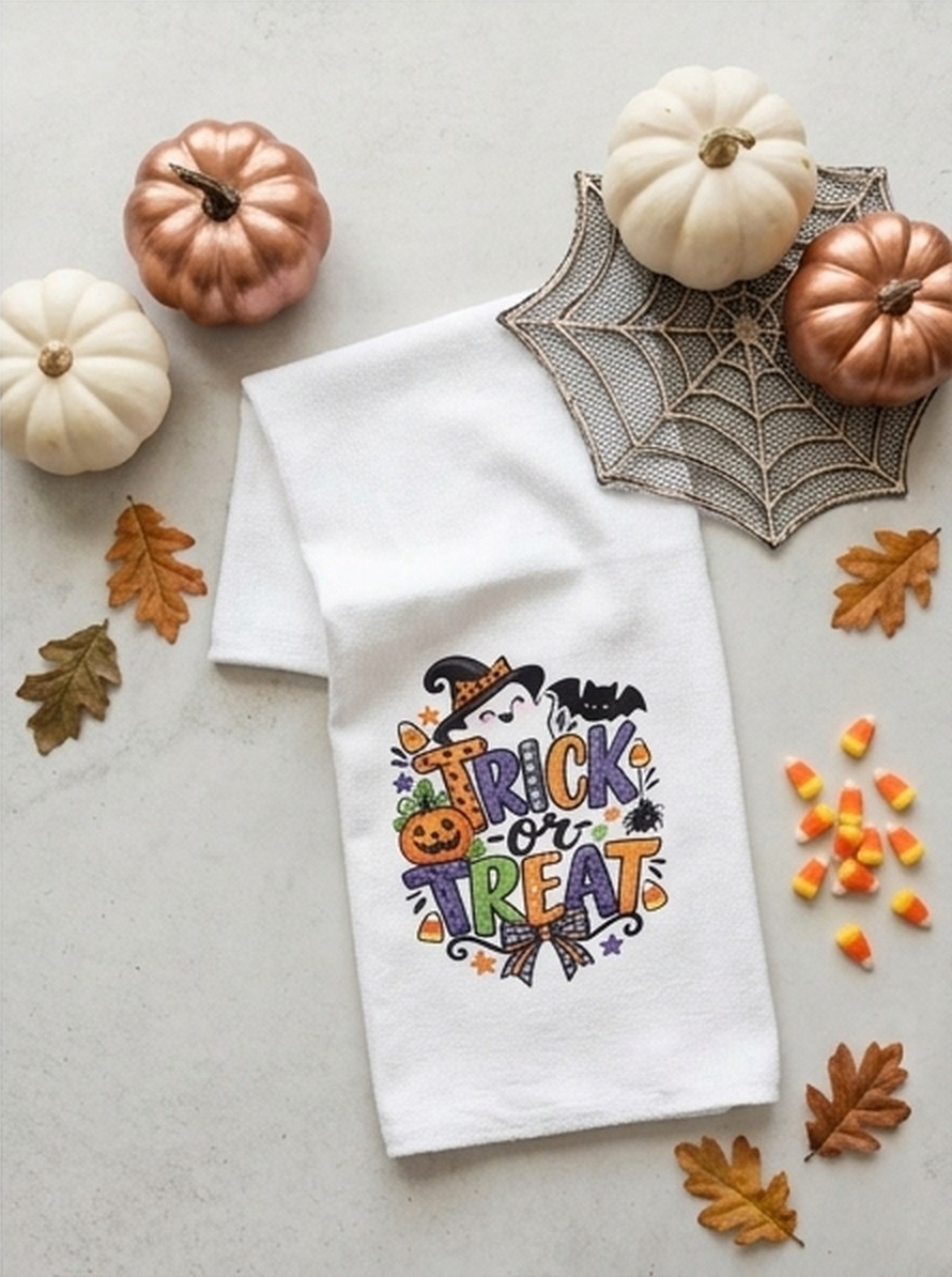 Little Boo Trick or Treat Kitchen Towel