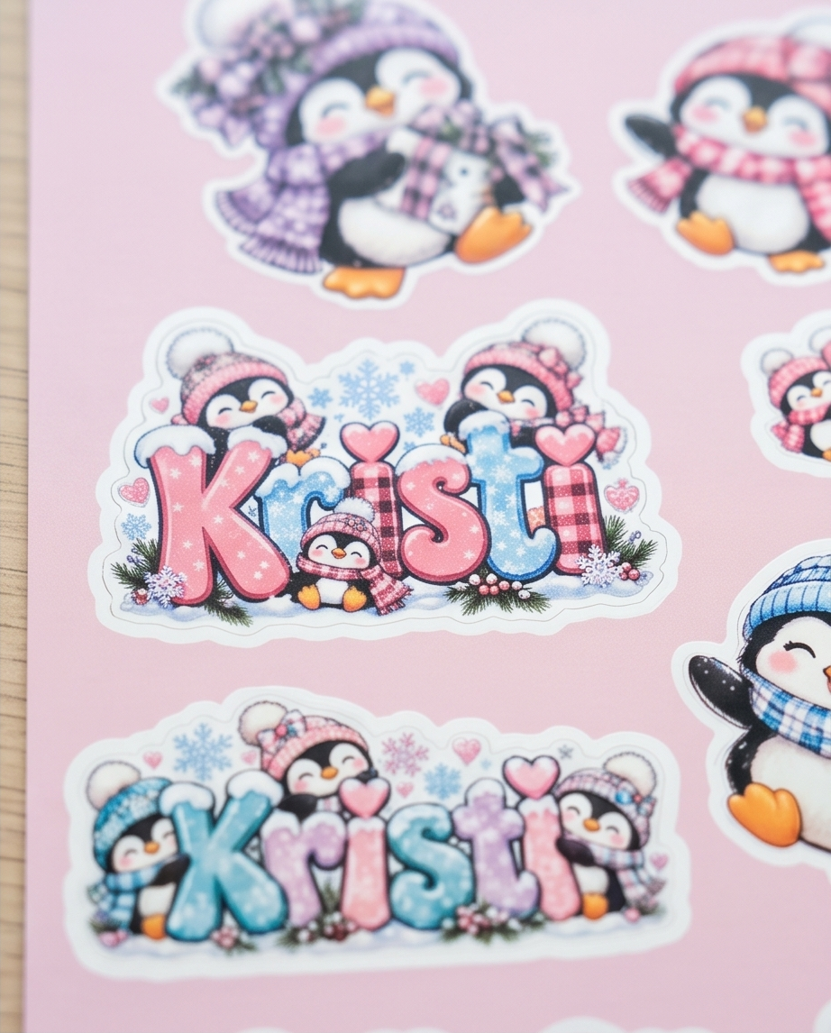 Custom Name & Theme Sticker Sheet