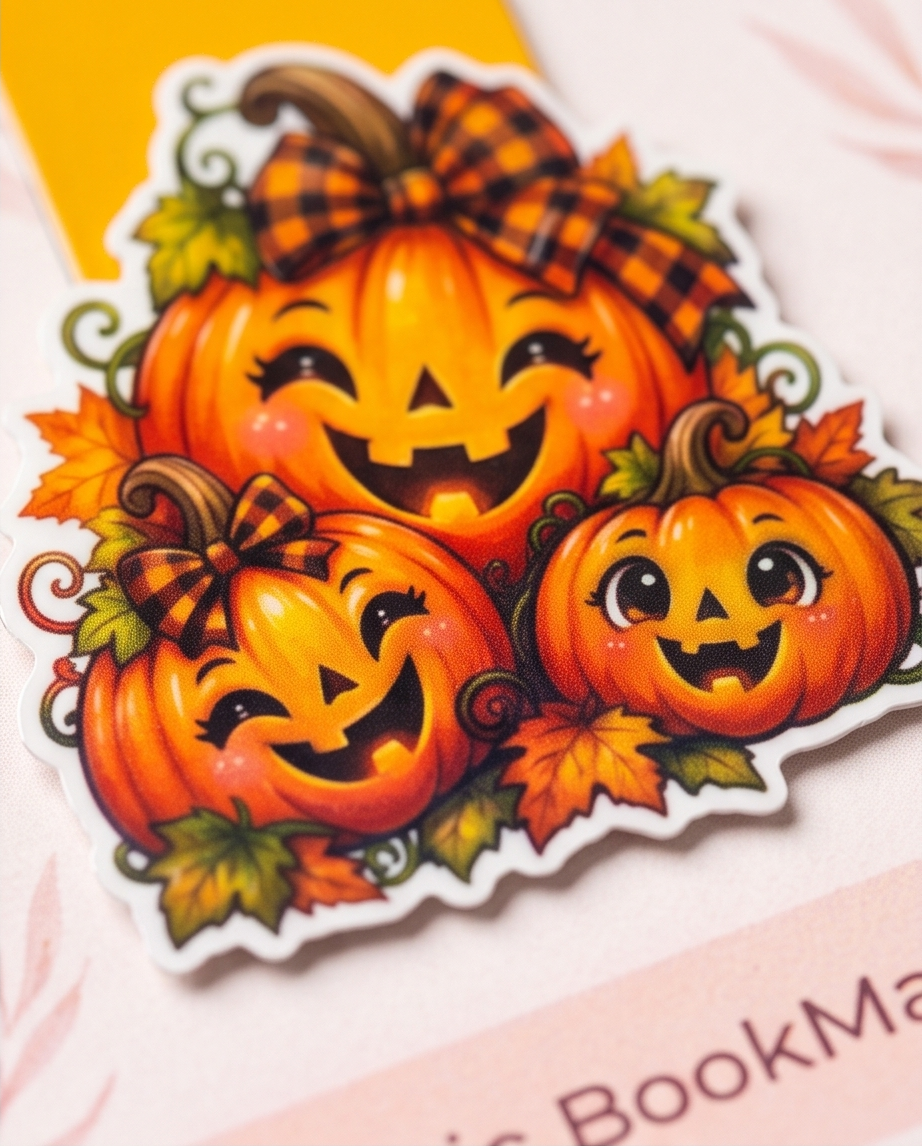 Cutie Pumpkins Magnetic Bookmark