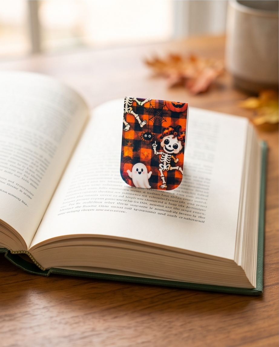 Dancing Skeleton Cutie Magnetic Bookmark