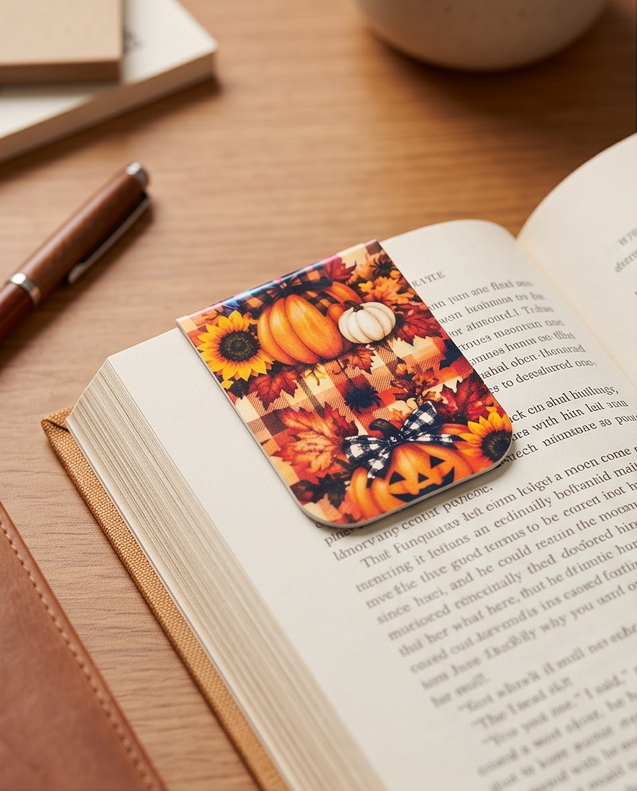Pumpkin Spice Magnetic Bookmark