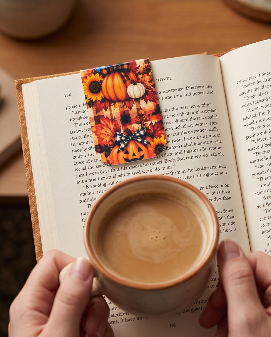 Pumpkin Spice Magnetic Bookmark