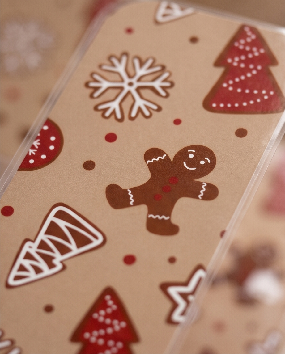 Gingerbread Christmas Laminated Bookmark 2x5 | Holiday Cookie Bookmark | Christmas Book Lover Gift | Stocking Stuffer | Teacher Gift