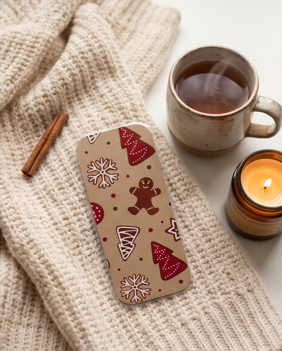 Gingerbread Christmas Laminated Bookmark 2x5 | Holiday Cookie Bookmark | Christmas Book Lover Gift | Stocking Stuffer | Teacher Gift