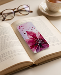 Pink Poinsettia Laminated Bookmark 2x5 | Watercolor Floral Christmas Bookmark | Holiday Book Lover Gift | Stocking Stuffer | Teacher Gift