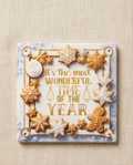 Christmas Ceramic Coaster with Cork Backing 4x4 | Most Wonderful Time of the Year | Gingerbread Holiday Coaster | Christmas Coffee Bar Decor