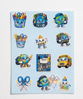 School Supply Smiles Sticker Sheet