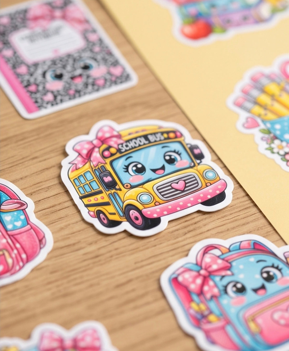 Cutie School Themed Sticker Sheet