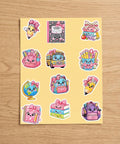 Cutie School Themed Sticker Sheet
