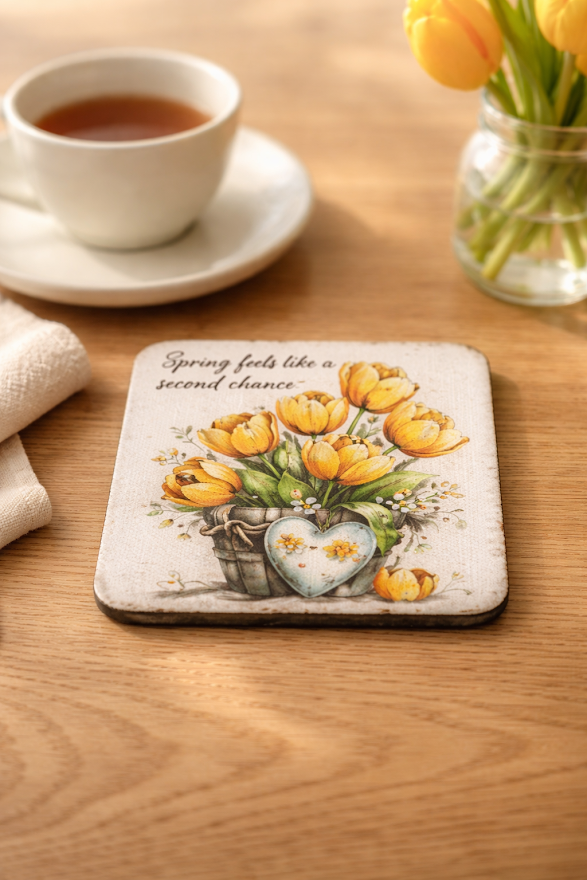 Spring’s Second Chance Tulip Coaster🌼