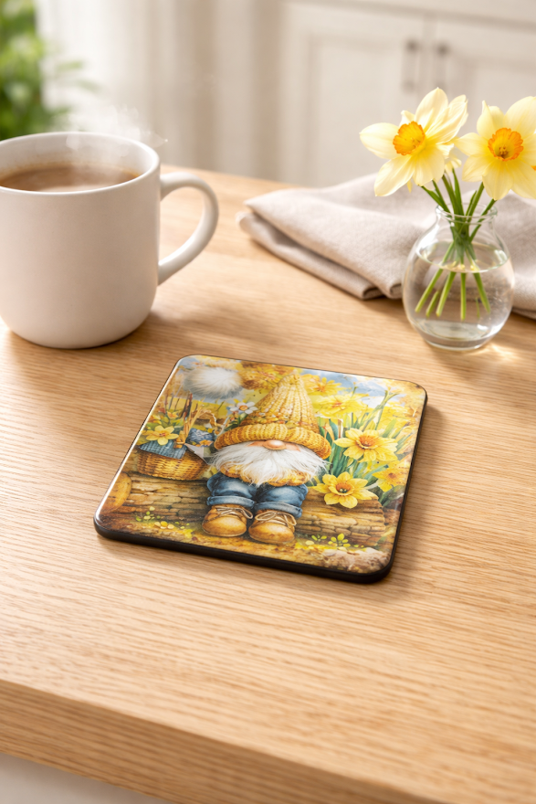 Spring Gnome Bloom Coaster🌼