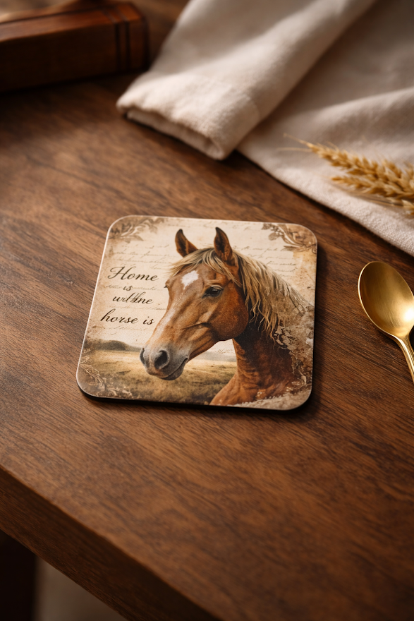 Home Is Where the Horse Is Coaster🐴